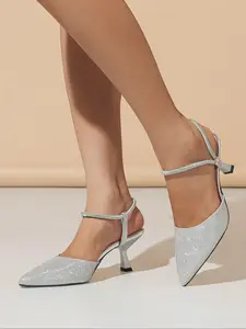 Elegant Women's Formal High Heels, Fashionable Party Shoes, Perfect for Special Occasions, Classic Colors, Ideal for Casual Weddings & Parties, Footwear, Rubber
