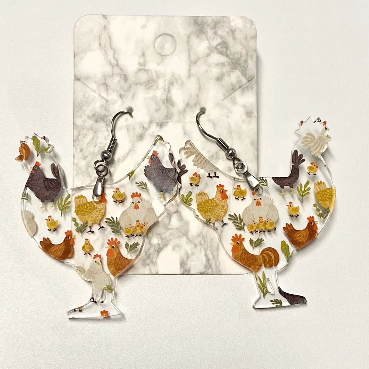Chicken Earrings