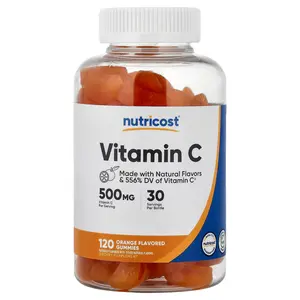 Nutricost Vitamin C Gummies, Orange, 120 Gummies