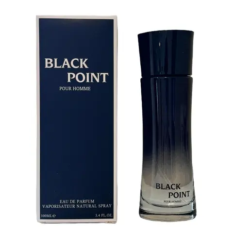 Secret Plus Black Point Pour Homme EDP Spray Colognes - 3.4oz Single Item, Masculine Noir Bottle Fragrance with Top Notes Lemon, Star Anise, Leather, Father's Day Gift, Father's Day Gifts