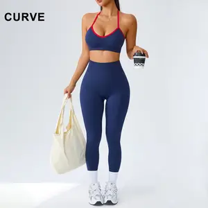 Padded Sports Bra & High Waist Peach Butt Leggings Active Set