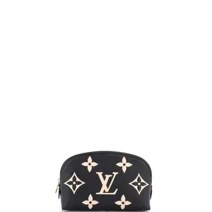 Pre-owned Louis Vuitton Leather Small Leather Goods Cosmetic Pouch Bicolor Monogram Empreinte Giant by Rebag