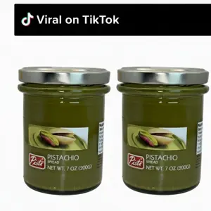 Italian Pisti Pistachio Cream Nut Spread, Pack of 2 (200g Each), Made in Italy, Natural Sweet Rich Flavor
