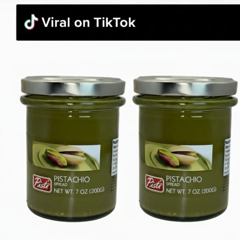 Italian Pisti Pistachio Cream Nut Spread, Pack of 2 (200g Each), Made in Italy, Natural Sweet Rich Flavor