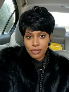 CL HAIR Cut Wig for Women - 6 Inch Short, Wavy & Fluffy Layered Pixie Cut Style with Fringe, Perfect for Daily Wear and Fashion