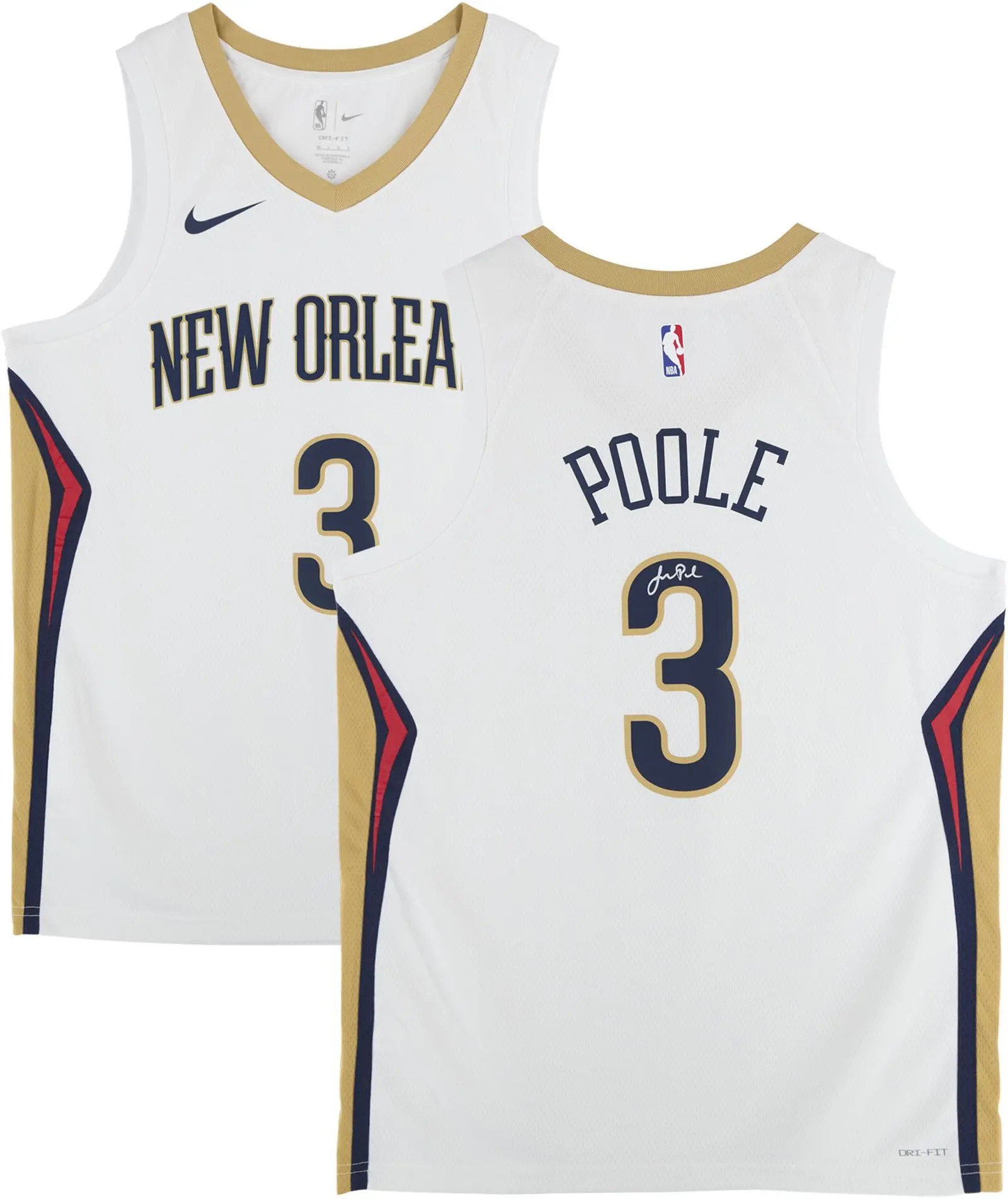 Jordan Poole New Orleans Pelicans Autographed Nike White Association Swingman Jersey - Fanatics Authentic Certified
