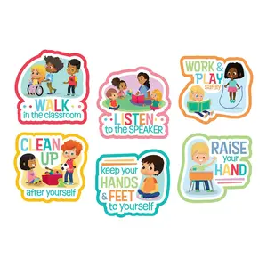 Better Together Class Rules Wall Cutouts - 6-Pc Classroom Decor for Highlighting Rules, Highlight Classroom Rules