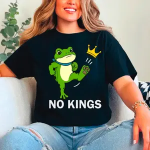 No Kings Shirt Men Women Portland Frog Protest T-Shirt
