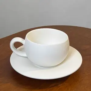 New Nordic Style Egg Cup Set for Women, Matte Ceramic Coffee Cups, Tea Cup & Saucers, Trendy Design, Perfect Gift Idea