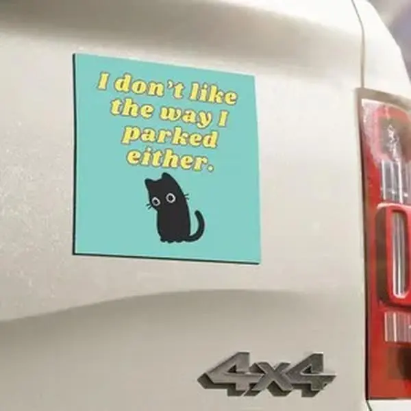 Nervous Parker Cat Car Magnet  Funny Anxious Driver Magnet for Cars  Cute Cat Lover Gift