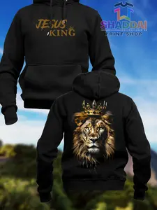 Black Hoodie With a Design by Leon