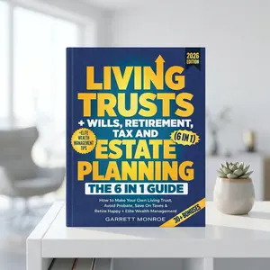 Living Trusts + Wills, Retirement, Tax & Estate Planning 2026: 6-in-1 Guide with Trust Forms, Will Templates, Estate Checklists, Probate Planning, Legacy Binder, Tax-Smart Tips & 36 Bonus Worksheets Included