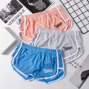 Men's 2pcs Low-Rise Loose-Fit Sports Shorts - Ice Slinky Fiber Breathable Mesh, Flat-Leg Cut, 84% Nylon/16% Elastane Blend, Short Length, Machine Washable for Gym & Casual Wear,summervibes