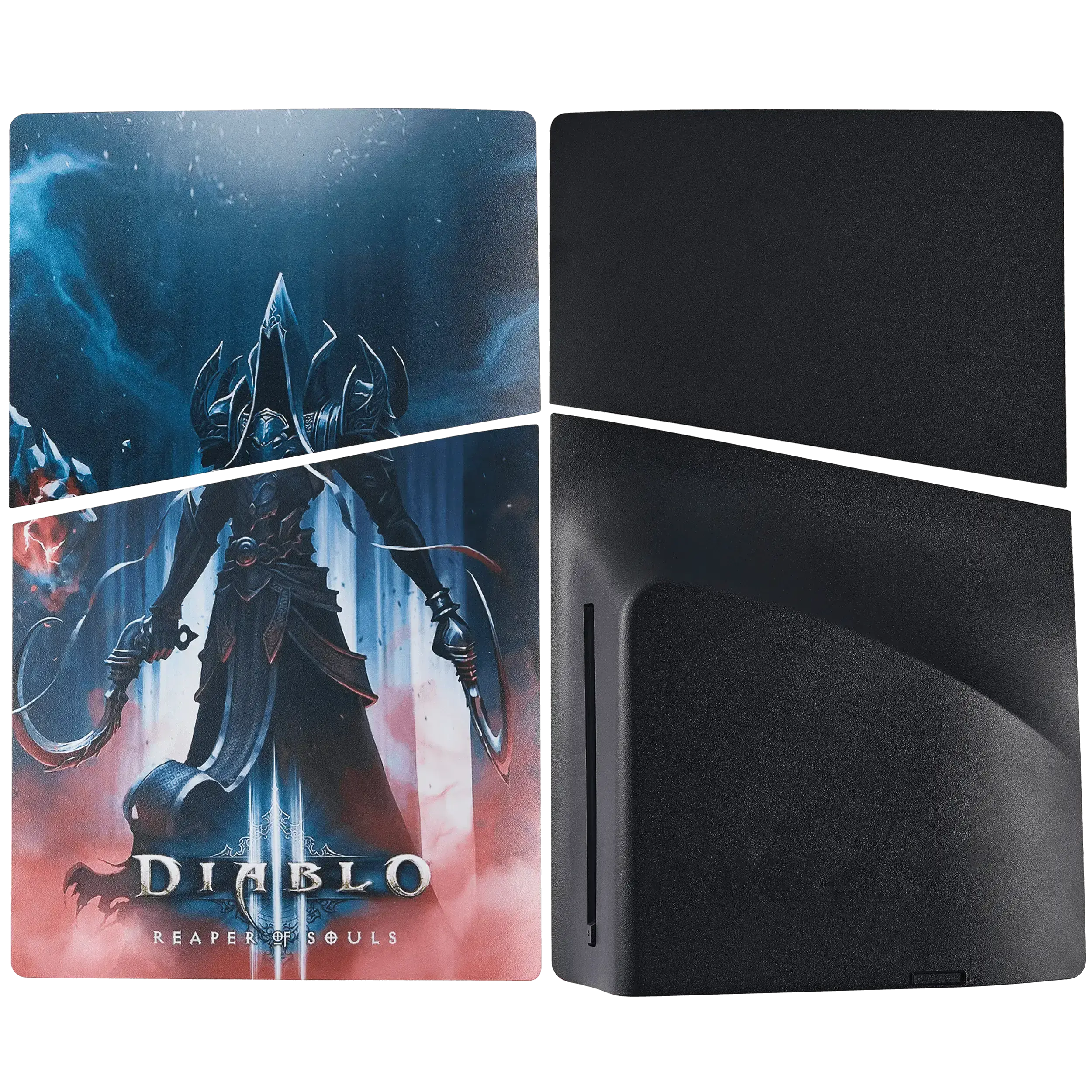 PS5 Slim Disc Edition Faceplate Cover - Top & Bottom, Diablo Reaper Of Souls Themed Console Accessory