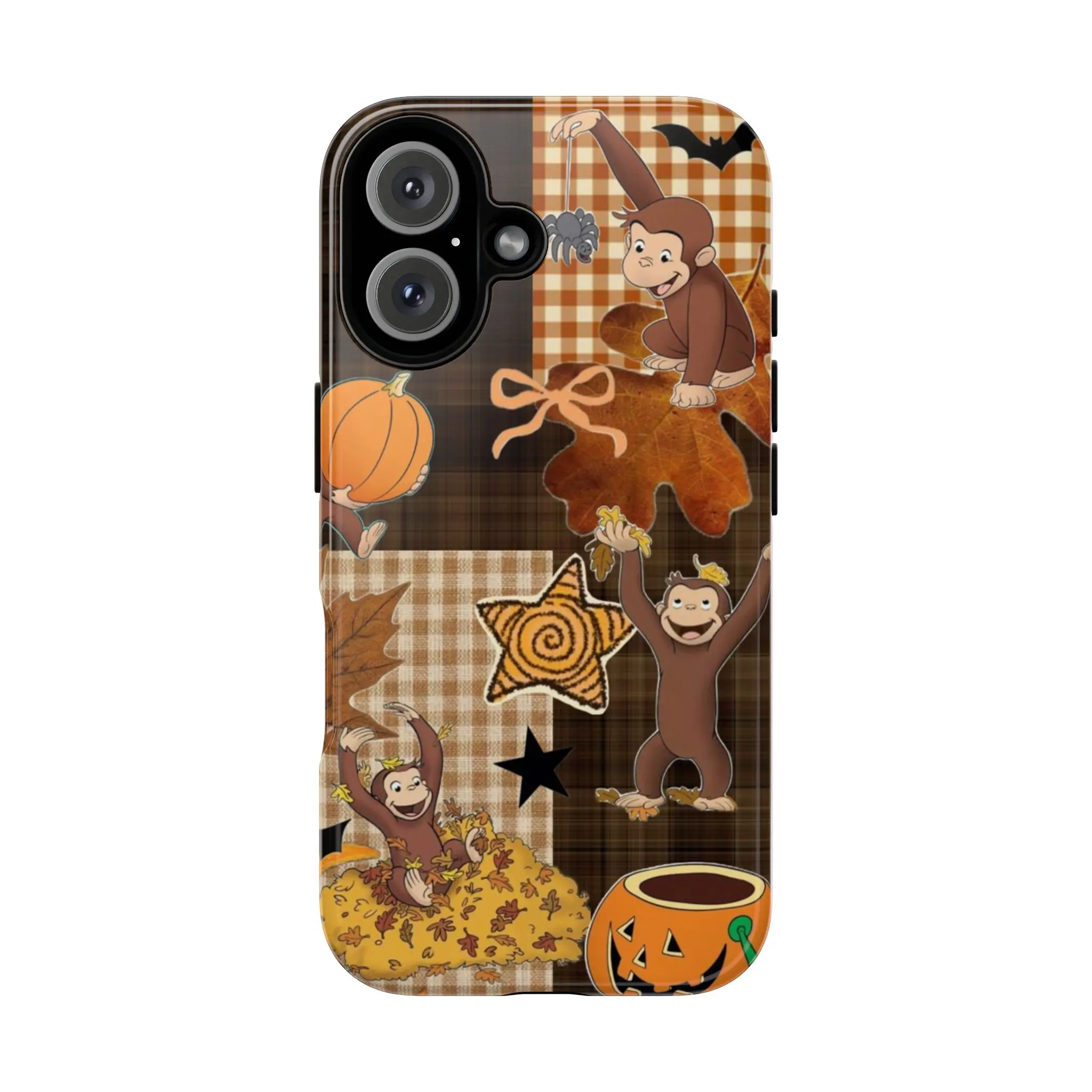 Autumn Vibes Monkey Tough Phone Case, Cute Fall & Halloween Design for Cozy  Days, gift for him for her - TikTok Shop