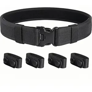 Duty Belt w/ 4 Keepers 2" Nylon Stiff Utility Belt  Law Enforcement  Work Patrol Gear Carrier M
