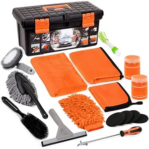 Car Cleaning Kit, Car Washing Kits for Vehicles, Car Detailing Kit Suitable for Small and Medium Vehicles Such As Cars, Trucks, Suvs(17pcs) automotive dashboard extendable handle