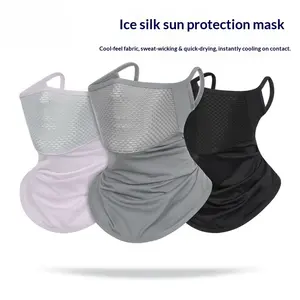 Unisex Cooling Neck Gaiter (with Ear Loops) | Lightweight Headband | Golf Sports Face Mask | UV-Protection Neck & Face Cover | Neck Warmer | Cycling & Hiking Sun Mask | Sun Protection Face Mask for Cycling and Fishing