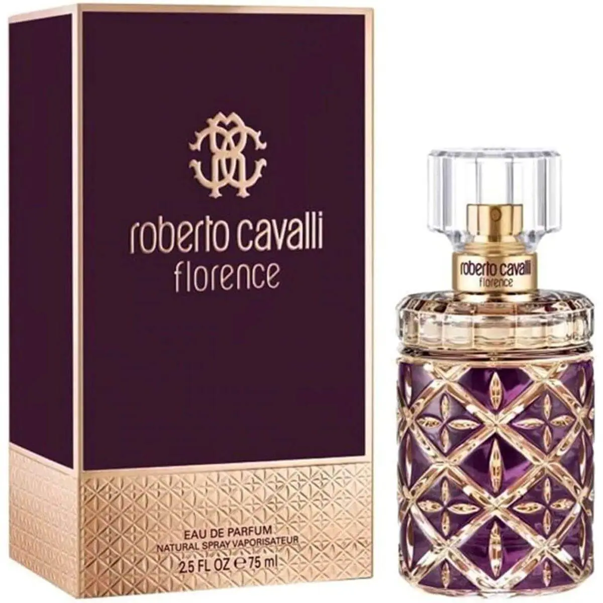 Roberto Cavalli Florence Enchanting Floral Women's EDP Perfume - 2.5 oz, Citrus-Infused with Grapefruit Hint, Floral Accents, Blackcurrant Notes, New In Box