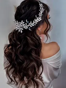 Rhinestone Decorated Headwear, Elegant Hair Accessories for Wedding Bridal, Fashion Hair Accessories for Party, Daily Clothing Decor