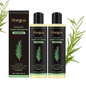 1box/2boxs Rosemary Hydrolyzed Keratin Nourishing Shampoo for Thick & Voluminous Hair, Nourishes & Regenerates Hair, Soft & Fluffy, 100mL/3.38fl oz, Travel Size Hair Care for All Hair Types