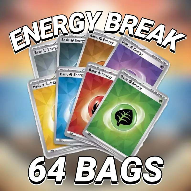 Pokémon: Energy Break (64 Bags) - Trading Cards