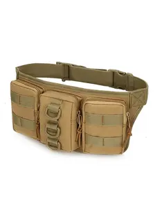 Men's Tactical Molle Waist Pack, Outdoor Camping Gear, Survival Equipment, Hiking Hunting Backpack, Three-Pocket Small Waist Bag, Durable Outdoor Hiking