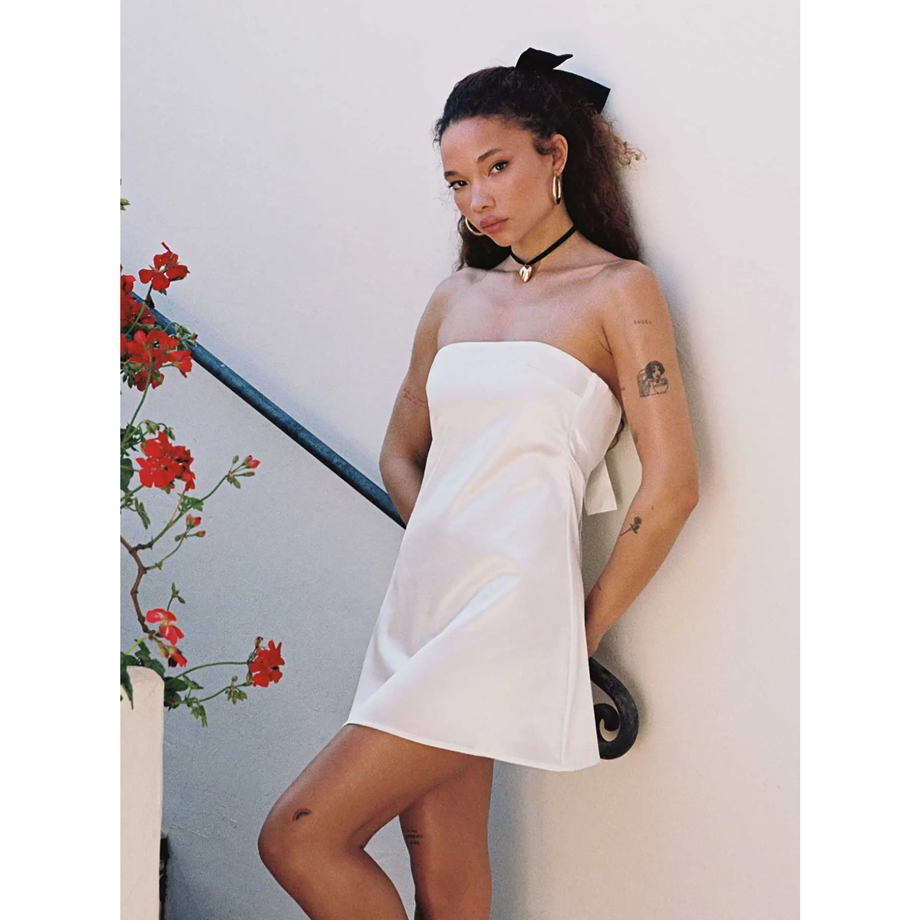 Shaya Strapless Mini Dress White