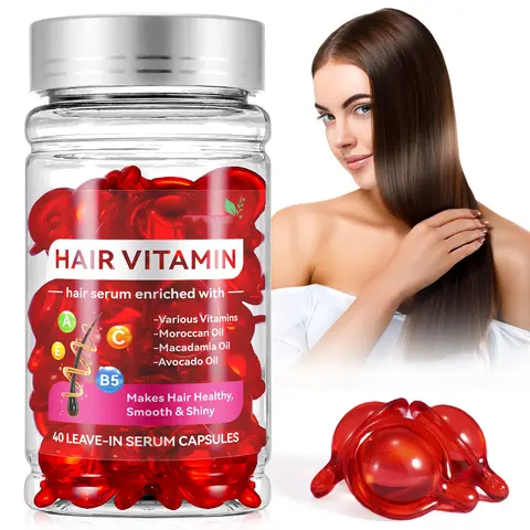 YECUCE BPA-Free Fragranced Haircare Oil Capsules - Hydrating Moisturizing Treatment with Jojoba Oil, C12-20 Isoparaffin, Scalp Care for Frizzy Hair, 40-Count Naked Bottle for Damp Hair Application