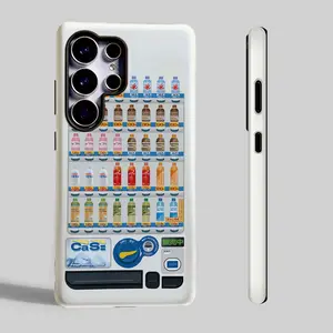 Creative Soda Vending Machine Phone Case for Samsung GalaxyS26/S25/S24/S23/S22/S21/PLUS/FE/Ultra/NOTE20/A71/A56/A55/A54/A53/A52/A36/A35/A34/A26/A25/A23/A16/A15/A14/A13/A06/A04S Shockproof Wireless Charging Thickened cover Fashionable Girls