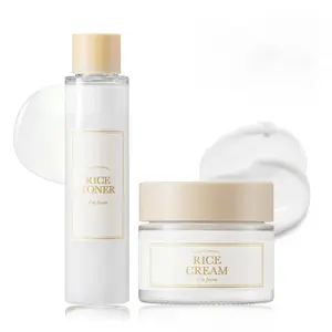 I'M FROM Rice Toner & Rice Cream Set, Korean Skincare, Hydrating Moisturizer with Rice Extract