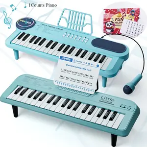 Electronic Piano with Sheet Music & DIY Stickers, Toy Piano, Musical Instrument, Educational Toy, Portable, Birthday Gift