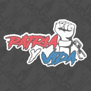 Patria y Vida Sticker - 7x4 Inches Waterproof Adhesive Vinyl with Red and White Design, Ideal for Personalization and Various Applications