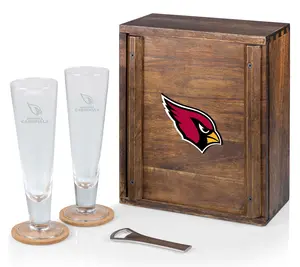 Legacy NFL Acacia Wood Pilsner Beer Glass GiftSet