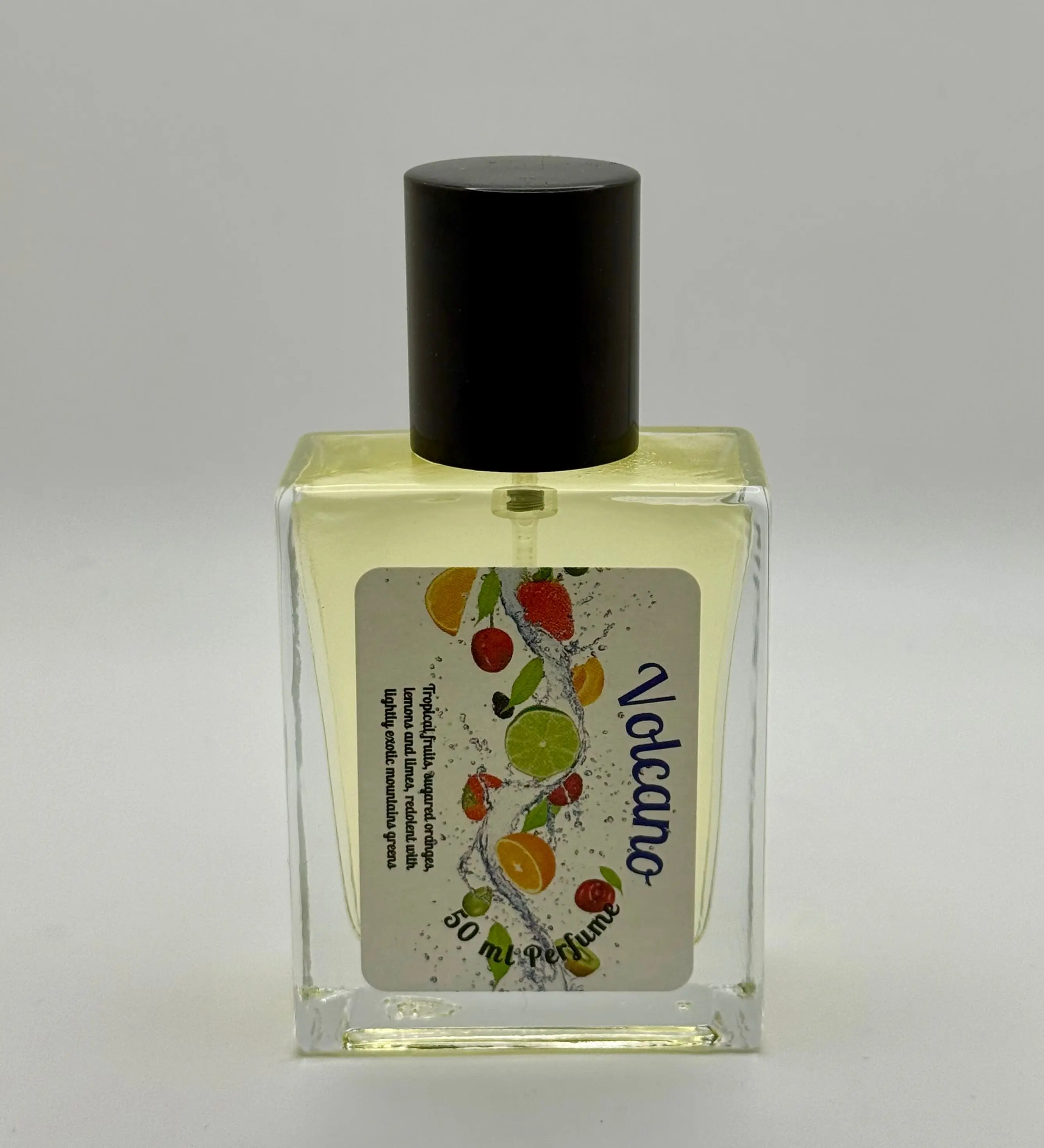 Unisex Volcano Eau de Parfum (EDP) - 1.7 fl oz Single Item Bottle, Citrus Lemon-Lime Multi-Scent Non-Toxic Fragrance with Bergamot Orange, Tropical Fruit & Light Sugar Notes