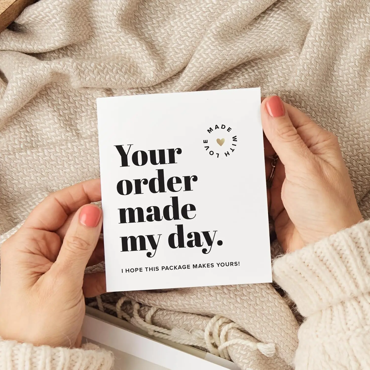 Thank You Cards for Small Business, 3 x 3.5 Inch, 100 Bulk Pack Inserts |   Essential Packaging Supplies, Must-Haves for Customer Appreciation, Thank You Notes for Supporting My Small Business Cards