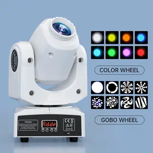 120W RGBW LED Moving Head Stage Light - 8Gobo Patterns, 64 Color Combos, DMX512 Control, DJ/Bar/Wedding/Home Party Use, Adjustable Speed/Sound-Activated&Master-Slave Modes