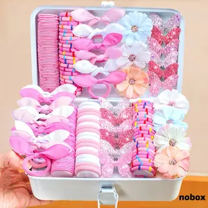 Children's   set,  band hairpin, colorful flower bow series 190pcs   set hair accessories