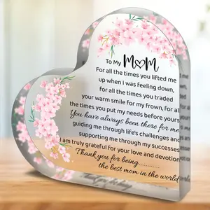 1pc of Gifts for Mothers, Birthday Present Suggestions, Appreciation Gifts for Mom, Acrylic Plaque Desk Signs Or Decorations for Tabletops