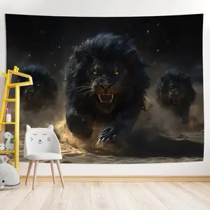 Majestic Lion Tapestry - Versatile Polyester Wall Hanging for Living Room, Bedroom, Office & Party Decor |       Ideal Creative Gift