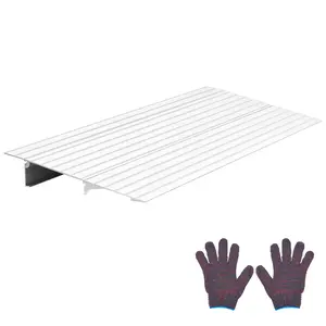 Door Threshold Ramp With 2-Inch Rise Aluminum Alloy Construction 800 Lbs Load Capacity Mobility Ramp For Home Steps And Exterior Entry Suitable For Wheelchairs Scooters Power Chairs Walkers Bicycles And Tricycles Non-Slip Durable