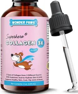 Premium Collagen for Dogs – Liquid Collagen for Dogs with Hyaluronic Acid - 4 oz - Supports Joint Health & Mobility - Easy to Administer