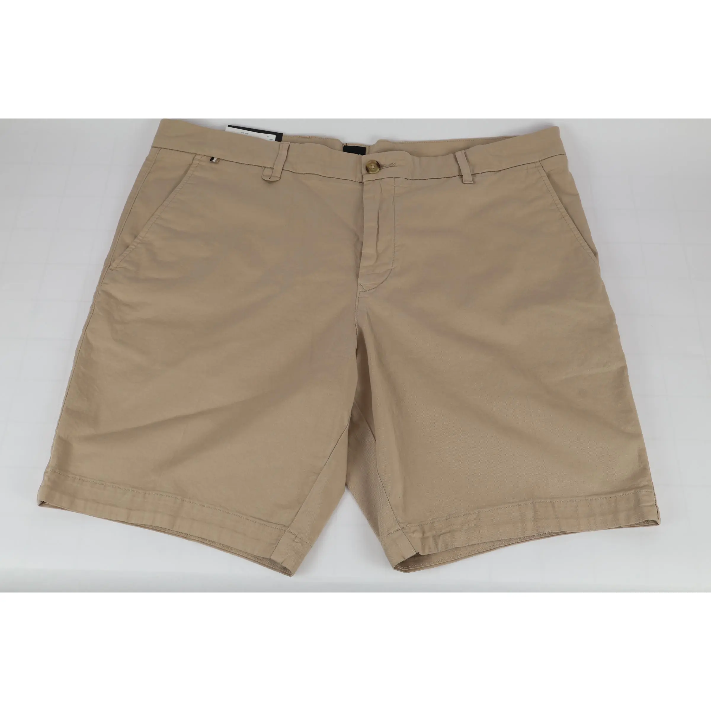 BOSS Men's Slim-Fit Light Beige Light-Colored Shorts, Size 40R, Light-Colored Men's Shorts