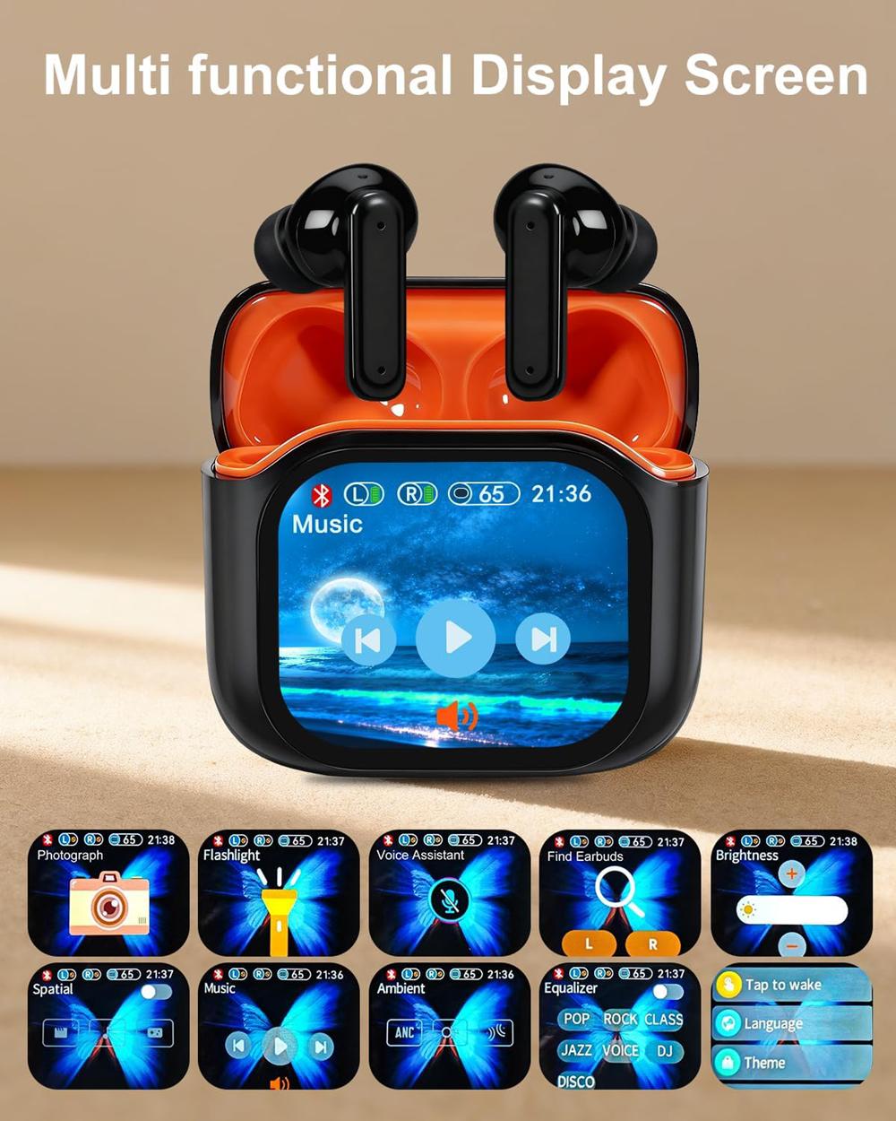 KEAI BY16 Bluetooth 5.4 Earphones LED Touch Display Screen High Fidelity Waterproof Wireless Earbuds | Suitable for Office, Audio Calls, Study and Sports | Built-in Microphone KEAI BY16 Bluetooth 5.4 Earphones LED Touch Display Screen High Fidelity Waterproof Wireless Earbuds | Suitable for Office, Audio Calls, Study and Sports | Built-in Microphone