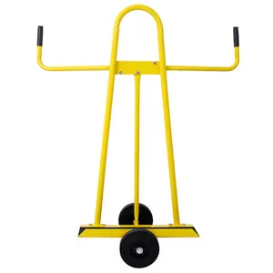 Drywall Sheet Board Cart with 7.5" Wheels, Heavy Duty Steel Platform Truck Cart, 750 lbs Load Capacity, Rolling Panel Dollys Service Cart for Handling Sheetrock Drywall, Yellow