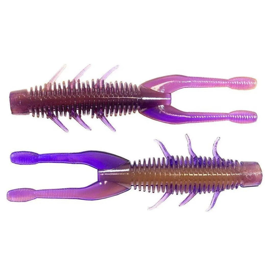 Z-Man TRD HogZ 3-in 10X Tough Elaztech Soft Plastic Creature Bait, 6-Pack Bass Fishing Lures with Long Arms, Little Legs, Strike Zone Enhancement, Extra Action, Floats Slightly Off the Bottom, Crawfish Mimic