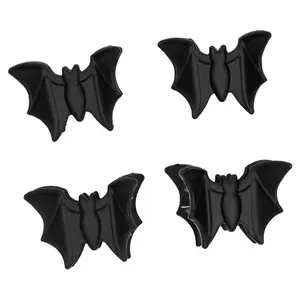 Bat Mini Hair Claw Clip Set Black