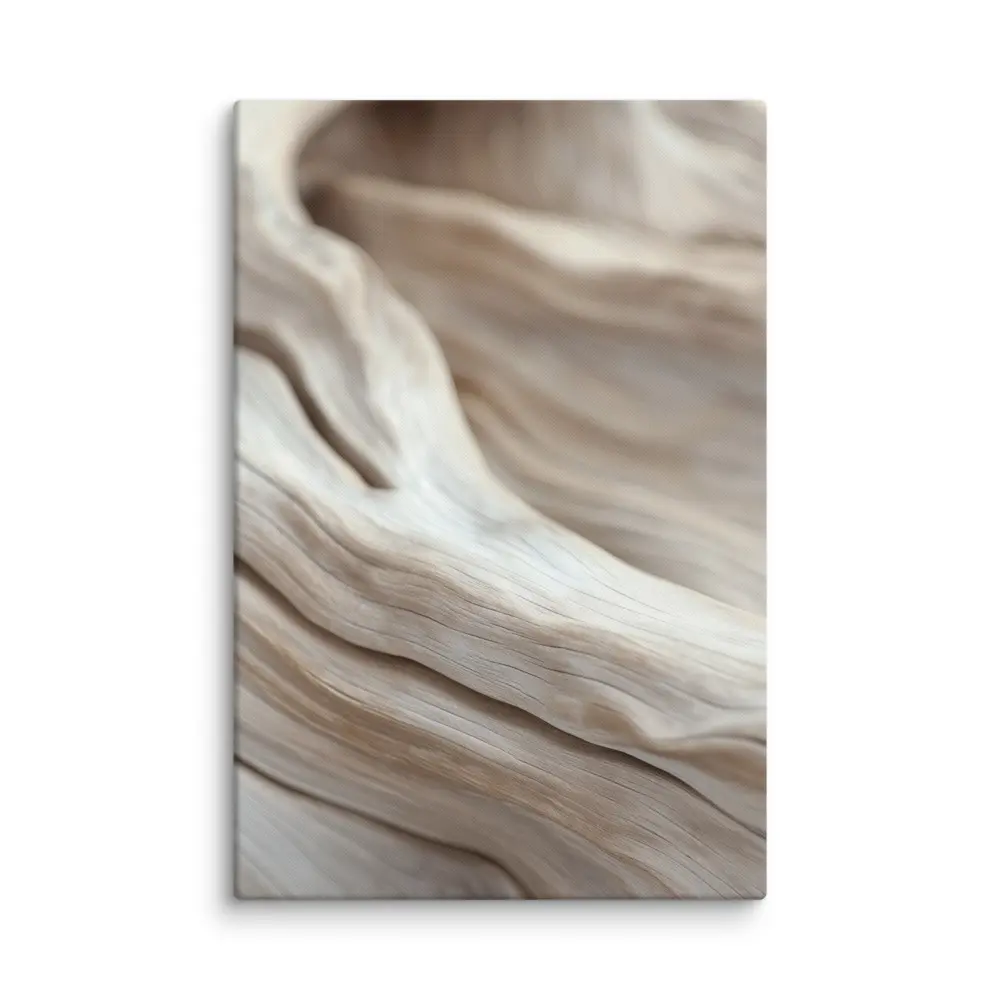 Drift Form - Driftwood Canvas Wall Art, Neutral Coastal Decor, Ready to Hang