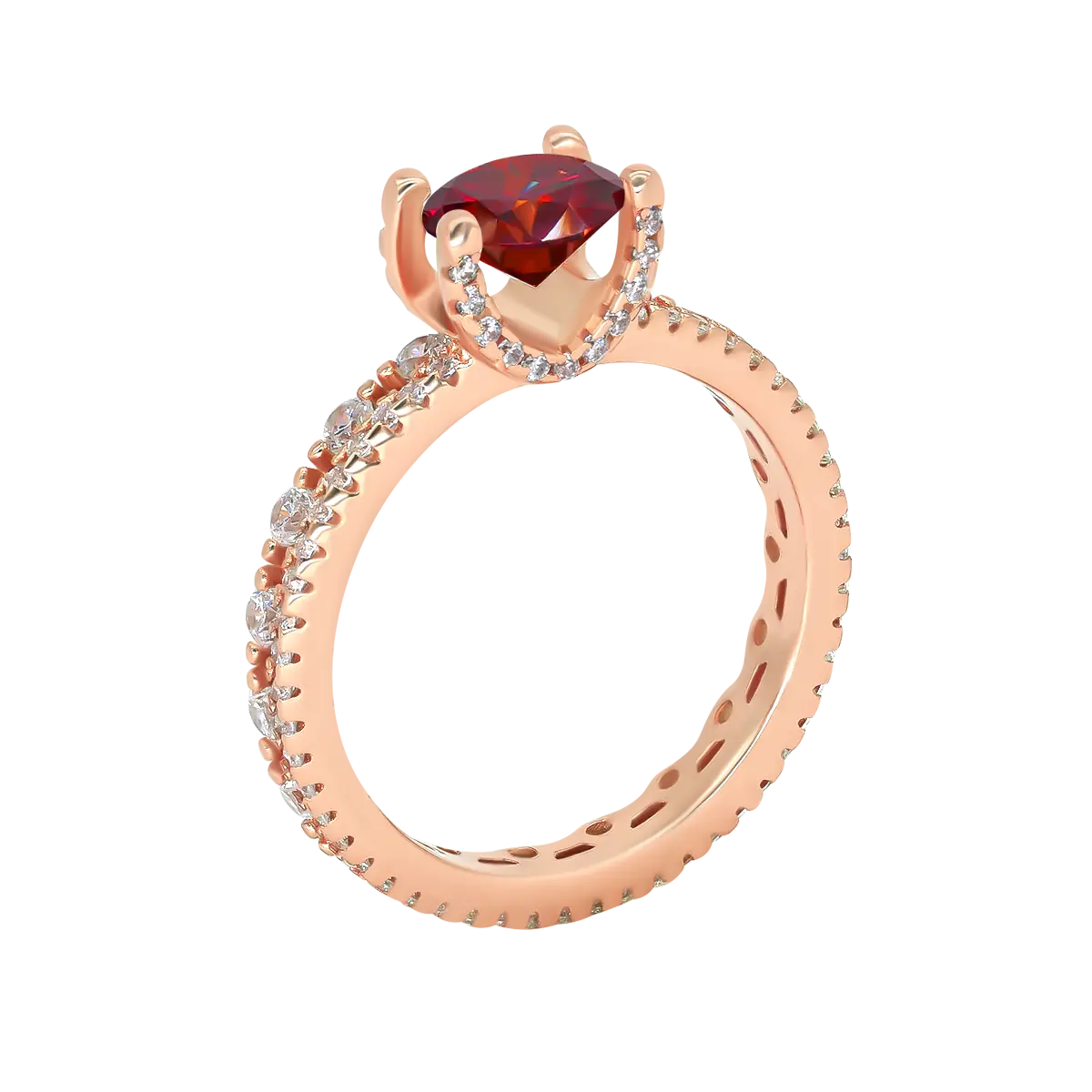 【782】“Lace Dance” Grace Glow 1 Carat Synthetic Moissanite Ring