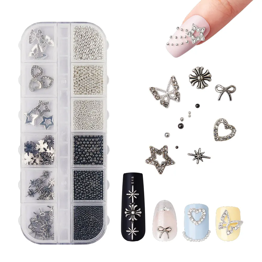 KISS Nail Art Charms Kit – 3D Nail Decorations & Charms for Gel, Acrylic & Press-On Nails KISS Nail Art Charms Kit – 3D Nail Decorations & Charms for Gel, Acrylic & Press-On Nails